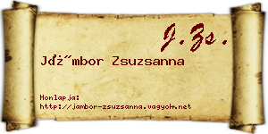 Jámbor Zsuzsanna névjegykártya