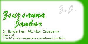 zsuzsanna jambor business card